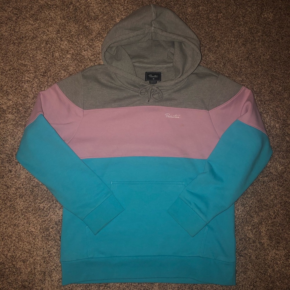 Blue, Pink, & Gray Men’s Primitive TriColor Hoodie